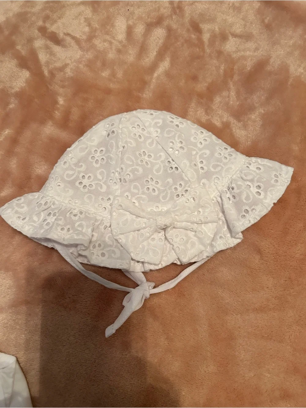 Janie and Jack Blue & White Eyelet Top with Striped Bloomers